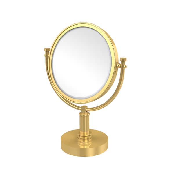 slide 1 of 16, Allied Brass 8-inch 4x Magnification Vanity Top Make-up Mirror