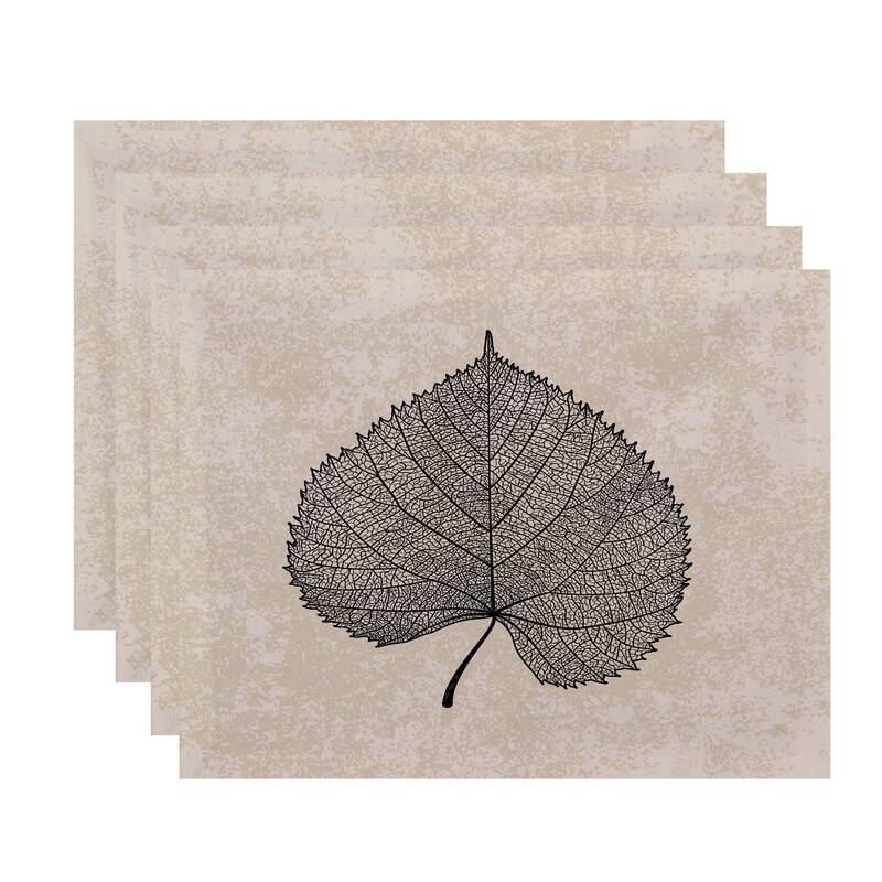 18x14-inch, Leaf Study, Floral Print Placemat (Set of 4)