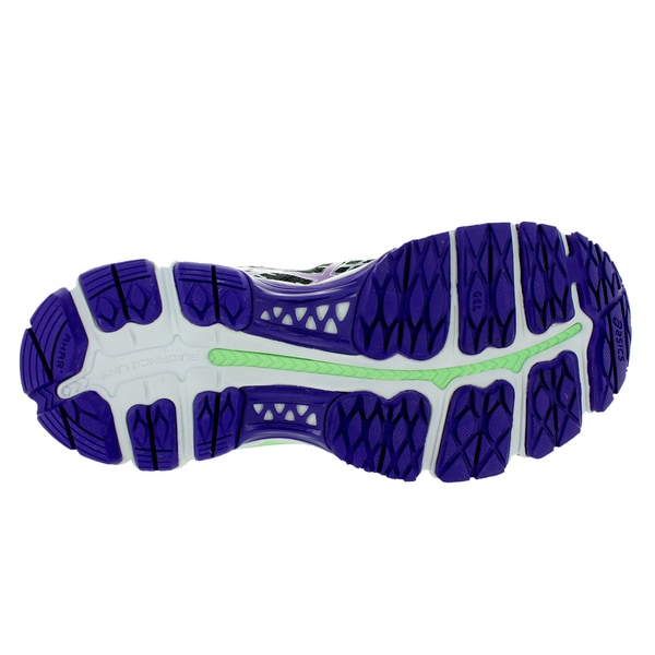 asics women's gel-nimbus 17 - onyx/purple/mint