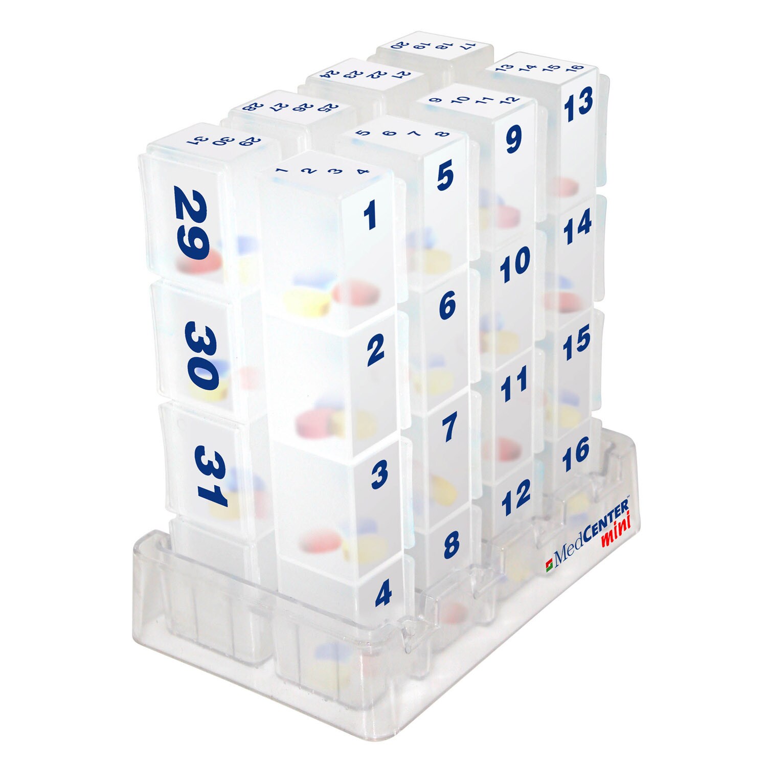 Shop MedCenter Mini 31day Compact Pill Organizer Free Shipping On Orders Over 45 Overstock