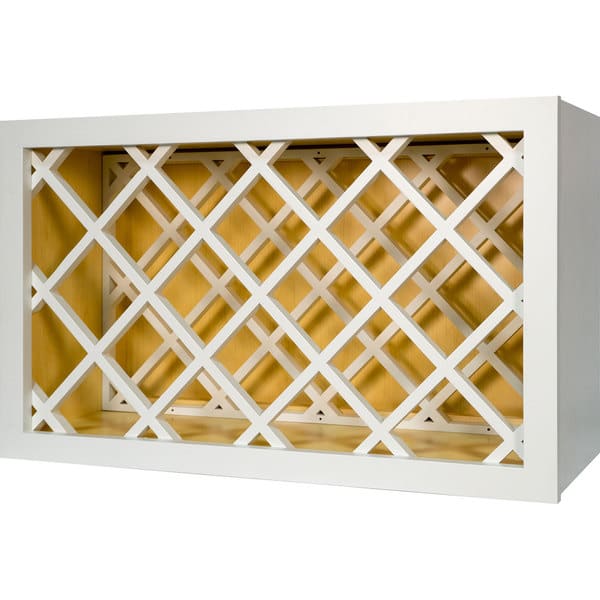 Shop Everyday Cabinets 30 Inch White Shaker Wine Rack Cabinet