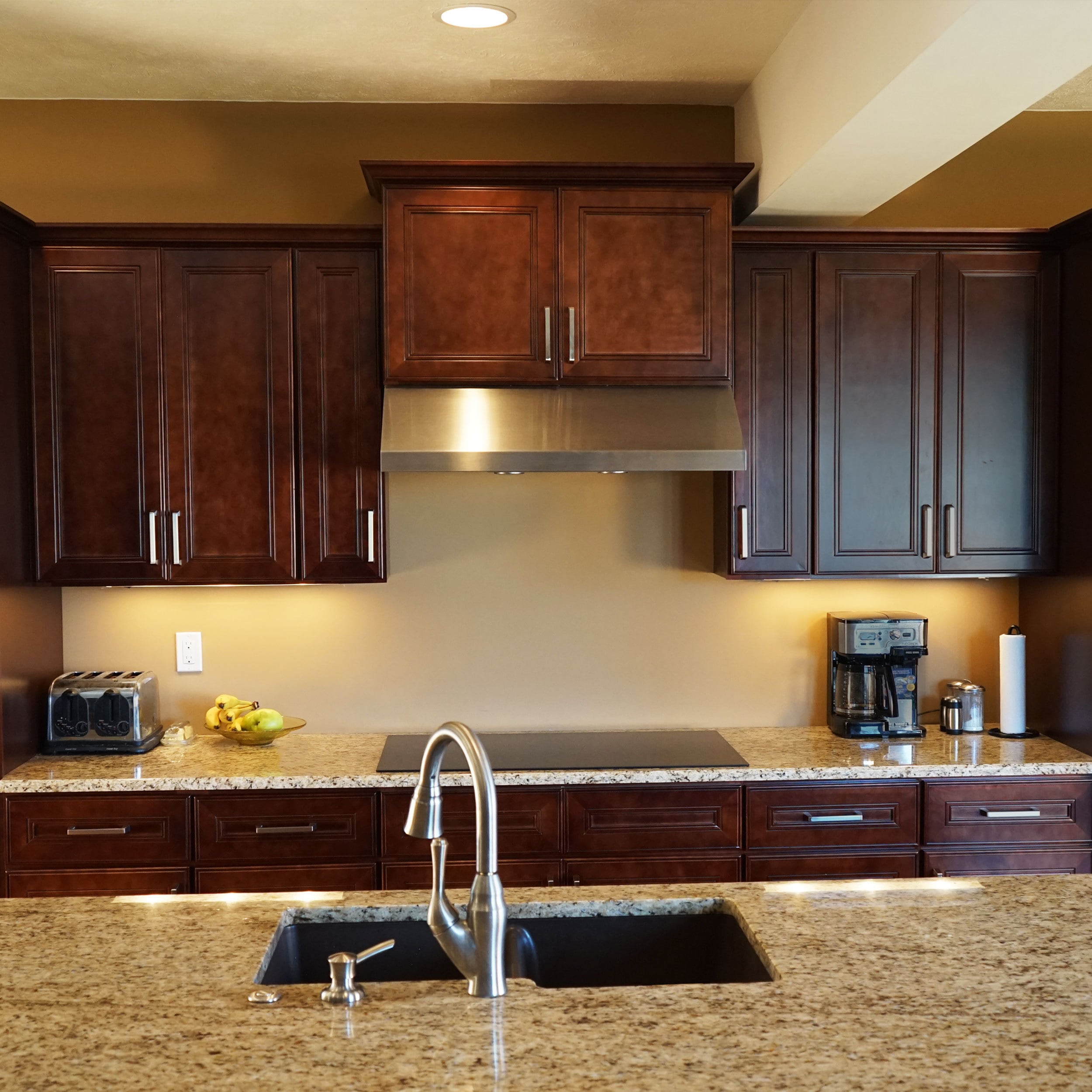 Shop Everyday Cabinets 48 Inch Cherry Mahogany Brown Leo Saddle