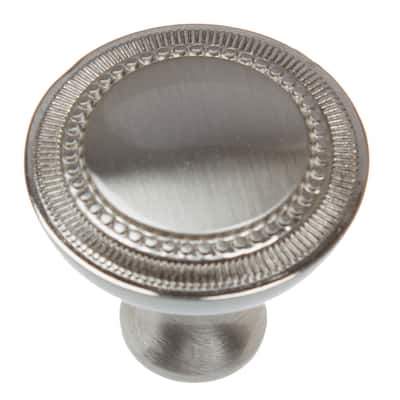 GlideRite 1.25-inch Satin Nickel Hammered Cabinet Knobs (Pack of 10 or 25)