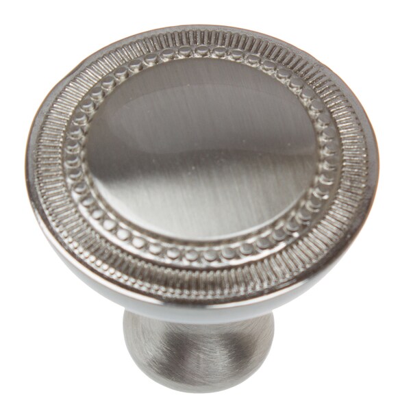 GlideRite 1.25inch Satin Nickel Hammered Knobs (Pack of 10 or