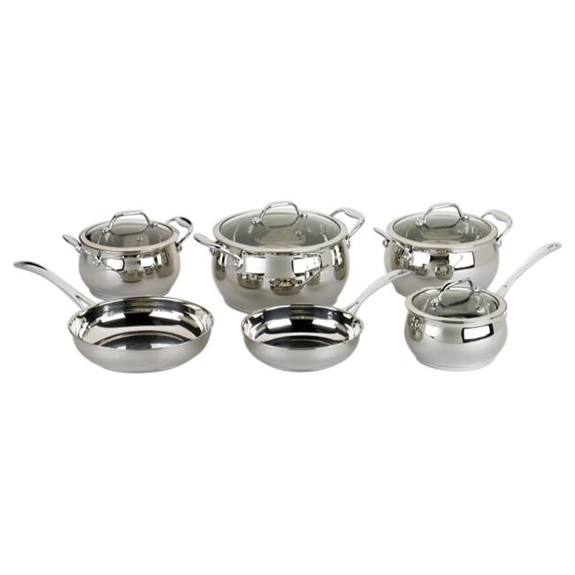 David Burke 10-Piece Stainless Steel Cookware Set