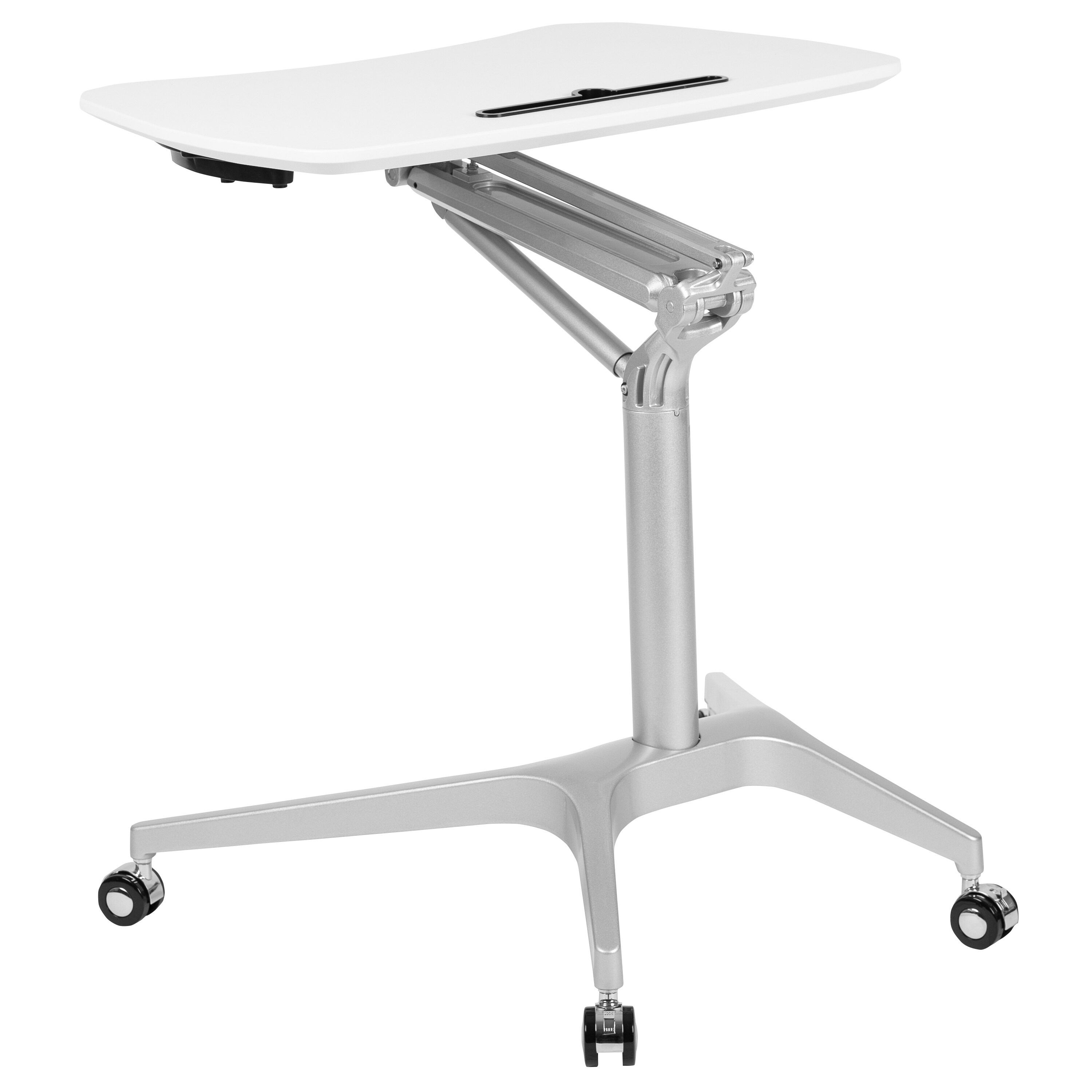 Shop Mobile Sit Down Stand Up Ergonomic Computer Desk Standing