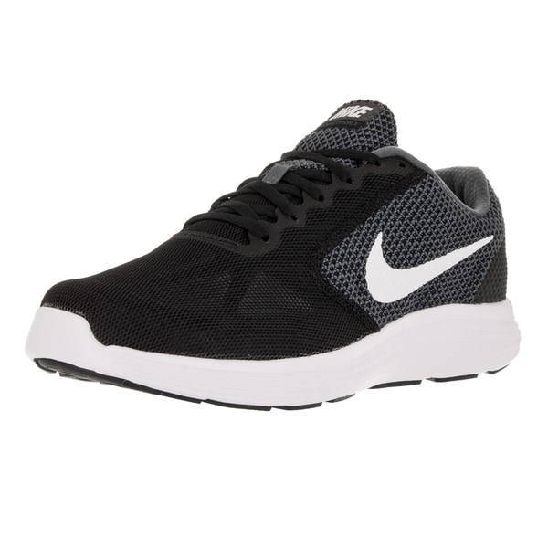 Wide Dark Grey/White Black Running Shoe 