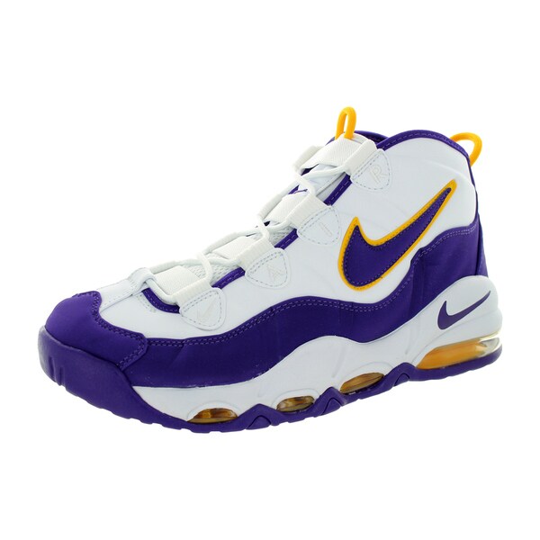 Shop Nike Men&#39;s Air Max Uptempo White/Court Purple/White/White Basketball Shoe - Free Shipping ...