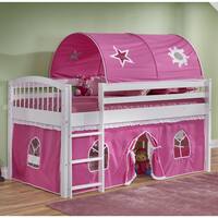 Alaterre Addison Junior Loft Tent Bed with Playhouse, Solid Wood