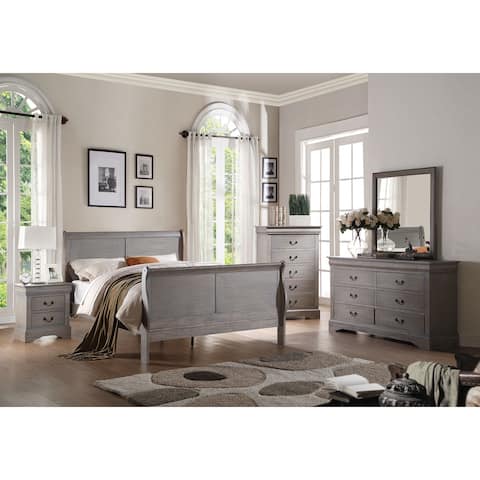 The Gray Barn Zephyr 4-piece Bedroom Set in Antique Grey