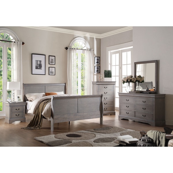 4-Piece Antique Grey Bedroom Set - Free Shipping Today - Overstock.com - 19161150