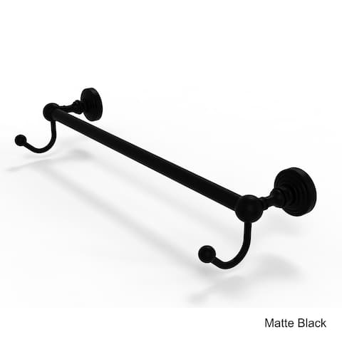 Allied Brass Waverly Place Collection 18-inch Solid Brass Towel Bar with Integrated Hooks