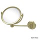preview thumbnail 10 of 11, Allied Brass 8-inch Wall-mounted Makeup Mirror with 2X Magnification Satin Brass - Bathroom-Vanity
