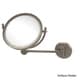 preview thumbnail 11 of 11, Allied Brass 8-inch Wall-mounted Makeup Mirror with 2X Magnification Antique Pewter - Bathroom-Vanity