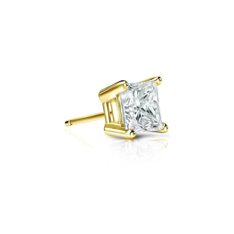 Auriya 1/4ctw Princess-Cut Diamond SINGLE STUD (1) Earring 14k Gold
