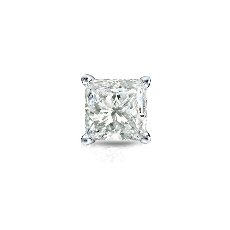 Auriya 1/4ctw Princess-Cut Diamond SINGLE STUD (1) Earring 14k Gold