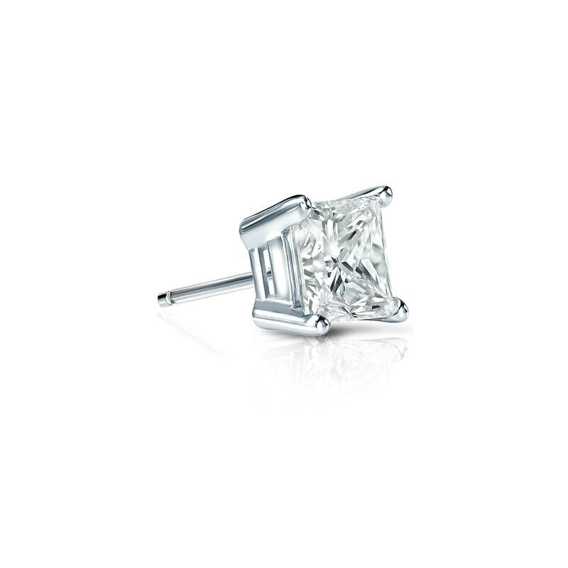 Auriya 1/4ctw Princess-Cut Diamond SINGLE STUD (1) Earring 14k Gold