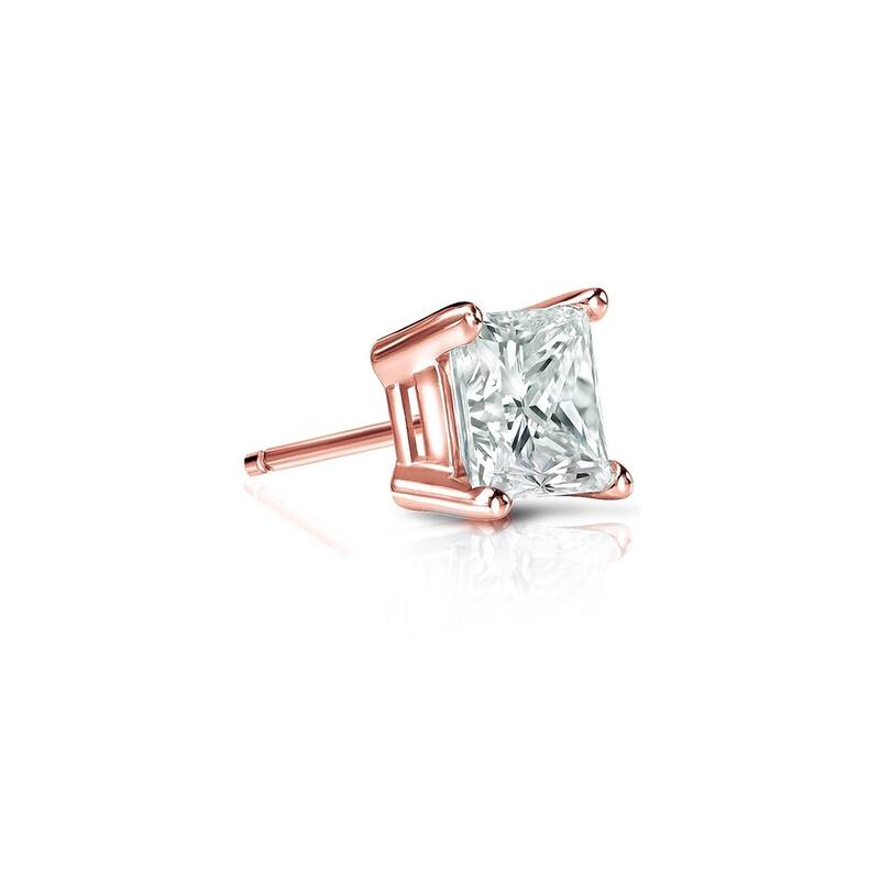 Auriya 1/4ctw Princess-Cut Diamond SINGLE STUD (1) Earring 14k Gold