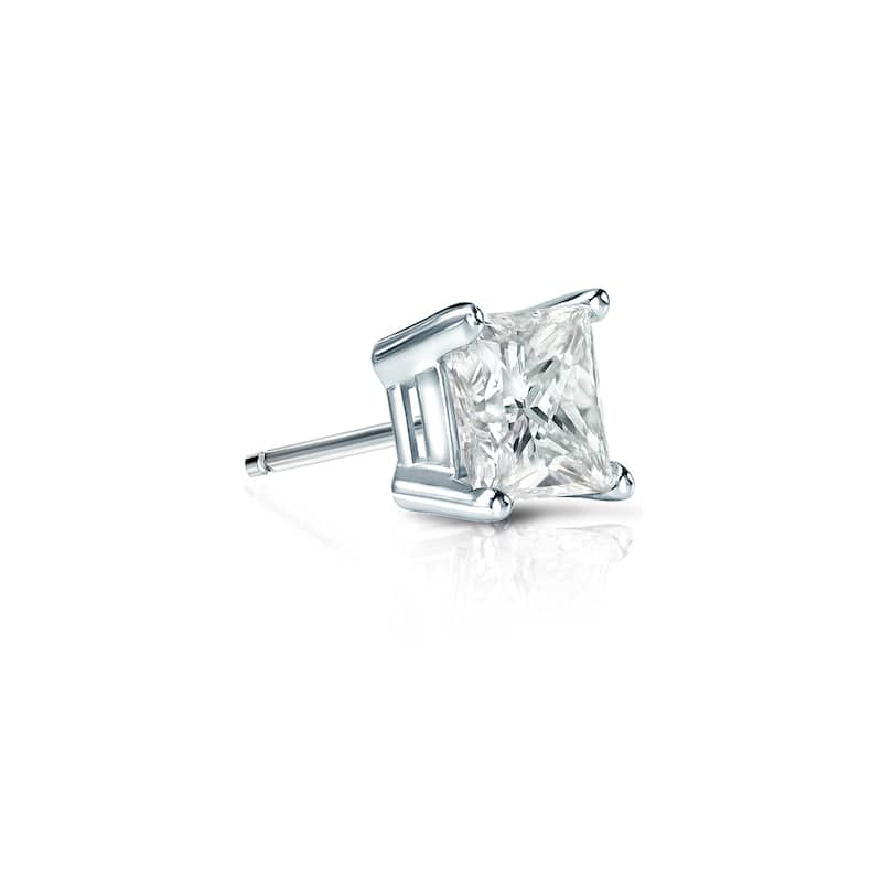 Auriya 1/4ctw Princess-Cut Diamond SINGLE STUD (1) Earring 14k Gold