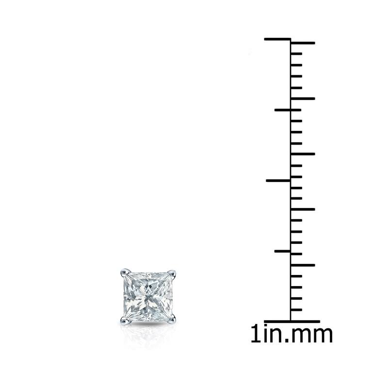 Auriya 1/3ctw Princess-Cut Diamond SINGLE STUD (1) Earring 14k Gold