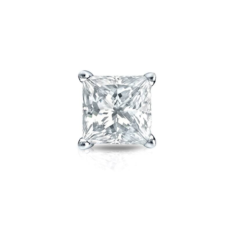 Auriya 1/3ctw Princess-Cut Diamond SINGLE STUD (1) Earring 14k Gold