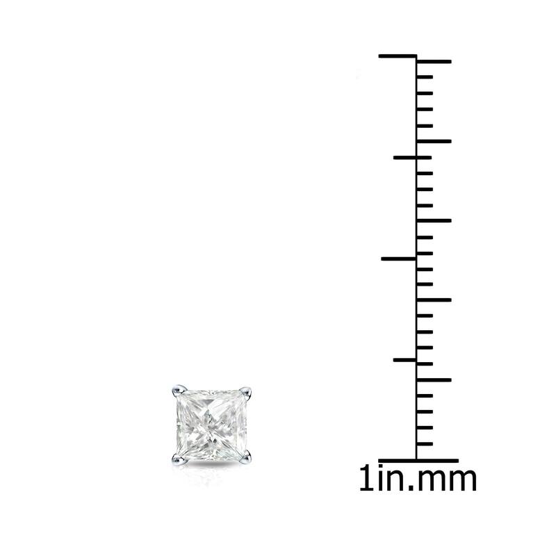 Auriya 14k Gold 1/3ct TDW Princess-Cut SINGLE STUD (1) Diamond Earring