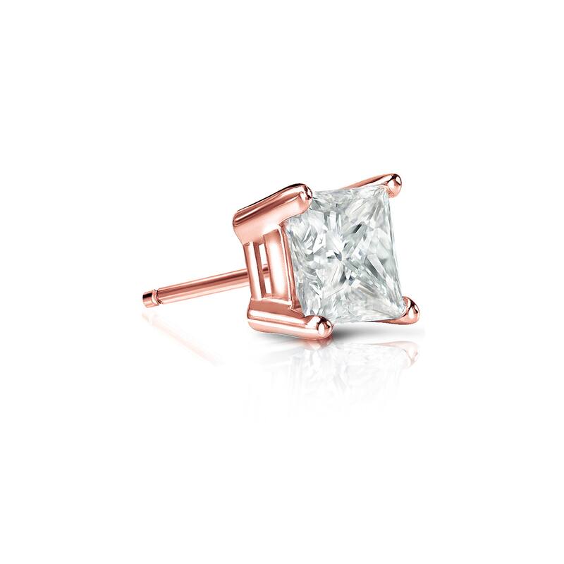 Auriya 1/3ctw Princess-Cut Diamond SINGLE STUD (1) Earring 14k Gold