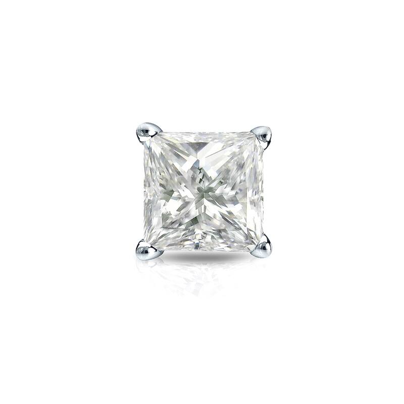 Auriya 1/3ctw Princess-Cut Diamond SINGLE STUD (1) Earring 14k Gold