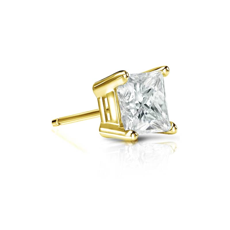 Auriya 1/2ctw Princess-Cut Diamond SINGLE STUD (1) Earring 14k Gold