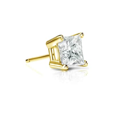 Auriya 1/2ctw Princess-Cut Diamond SINGLE STUD (1) Earring 14k Gold