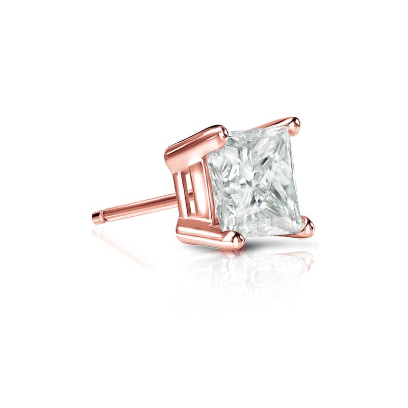 Auriya 1/2ctw Princess-Cut Diamond SINGLE STUD (1) Earring 14k Gold