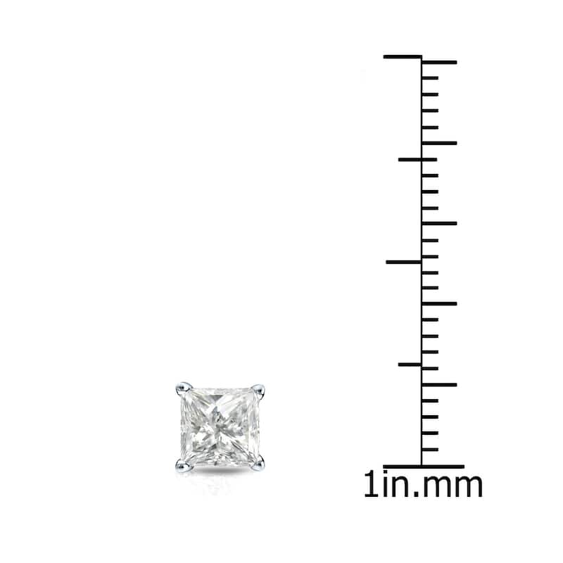 Auriya 1/2ctw Princess-Cut Diamond SINGLE STUD (1) Earring 14k Gold