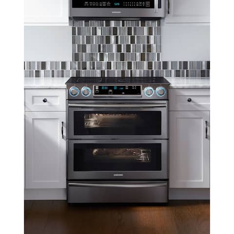Stainless Steel Coooktop Oven samsung 30 inch flex duo slide in stainless steel electric range