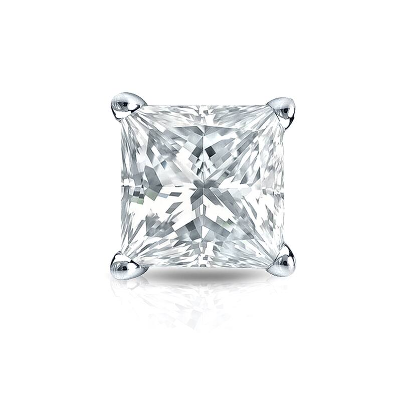 Auriya 1ctw Princess-Cut Diamond SINGLE STUD (1) Earring 14k Gold