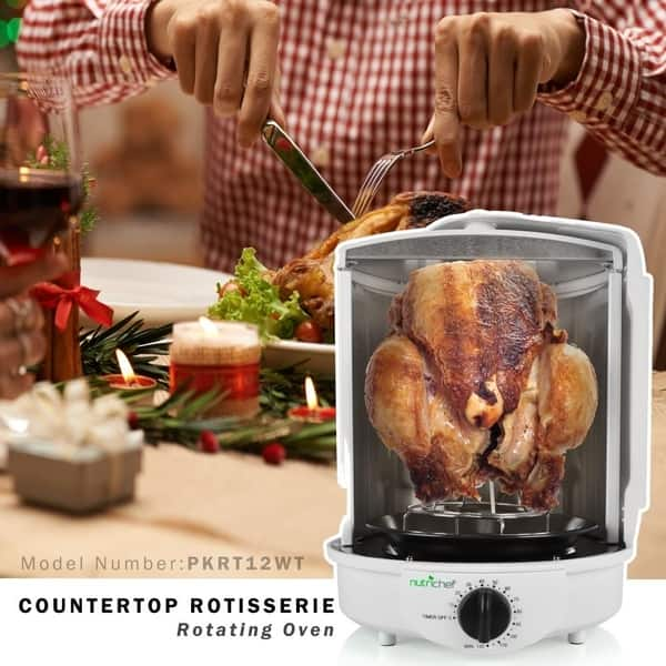 Shop Nutrichef Pkrt12wt White Rotisserie Oven Countertop Shawarma