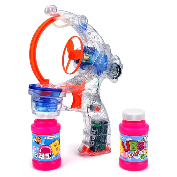 Velocity Toys Clear Sea Fish Battery-operated Bubble-blowing Gun Toy