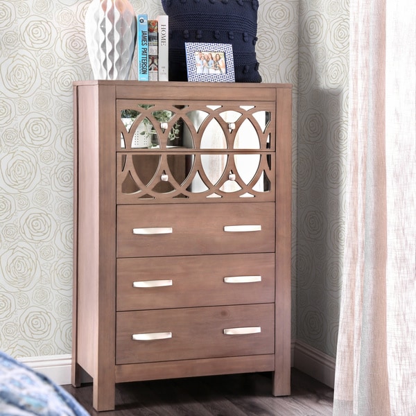 Alessa Contemporary Rustic Natural Tone 5-drawer Chest by FOA