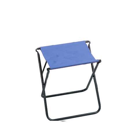 Light Blue Polyester Backless Folding Sports Chair