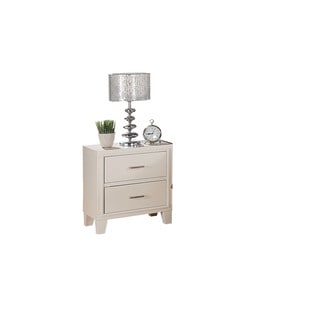Winslow White 2-drawer &amp; Open Cubbie Nightstand - 10468322 ...