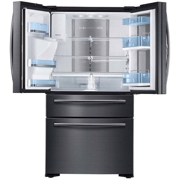 Shop Samsung Black Stainless Steel 36 Inch French Door