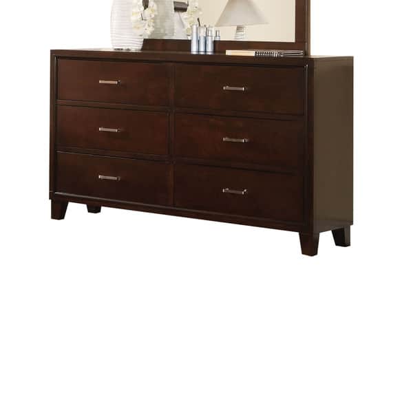 Shop Tyler Cappuccino 6 Drawer Dresser On Sale Free Shipping