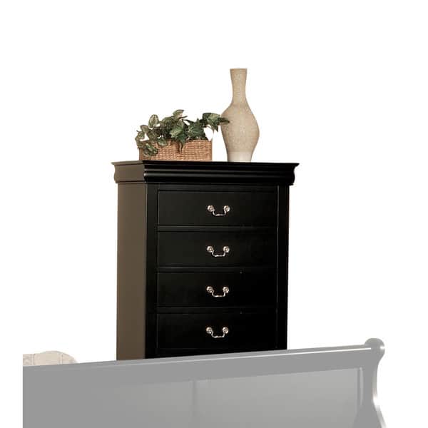 Shop Louis Philippe Iii Black 5 Drawer Chest Free Shipping Today