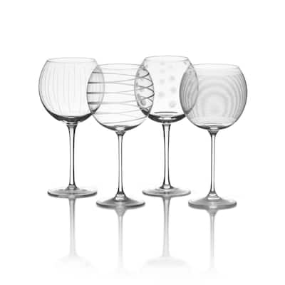 Mikasa Cheers 24.5OZ Balloon Goblet Glass, Set of 4