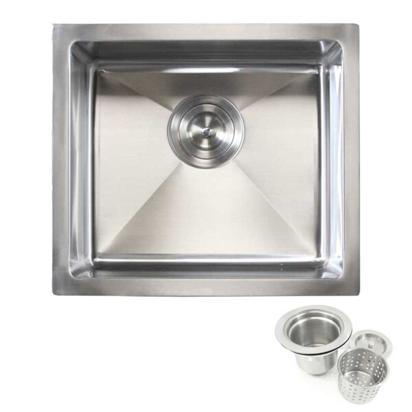 Shop Stainless Steel 17inch Undermount Kitchen Island/Bar Sink with 15