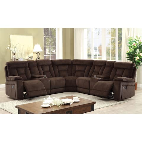 Furniture of America Brac Power Recline 3-piece Sectional Set