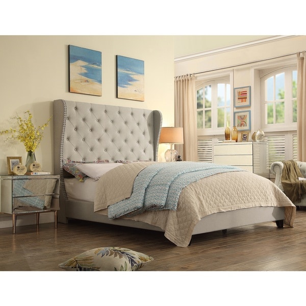 Moser Bay Furniture Ophelia Wingback Upholstered Queen-size Bed