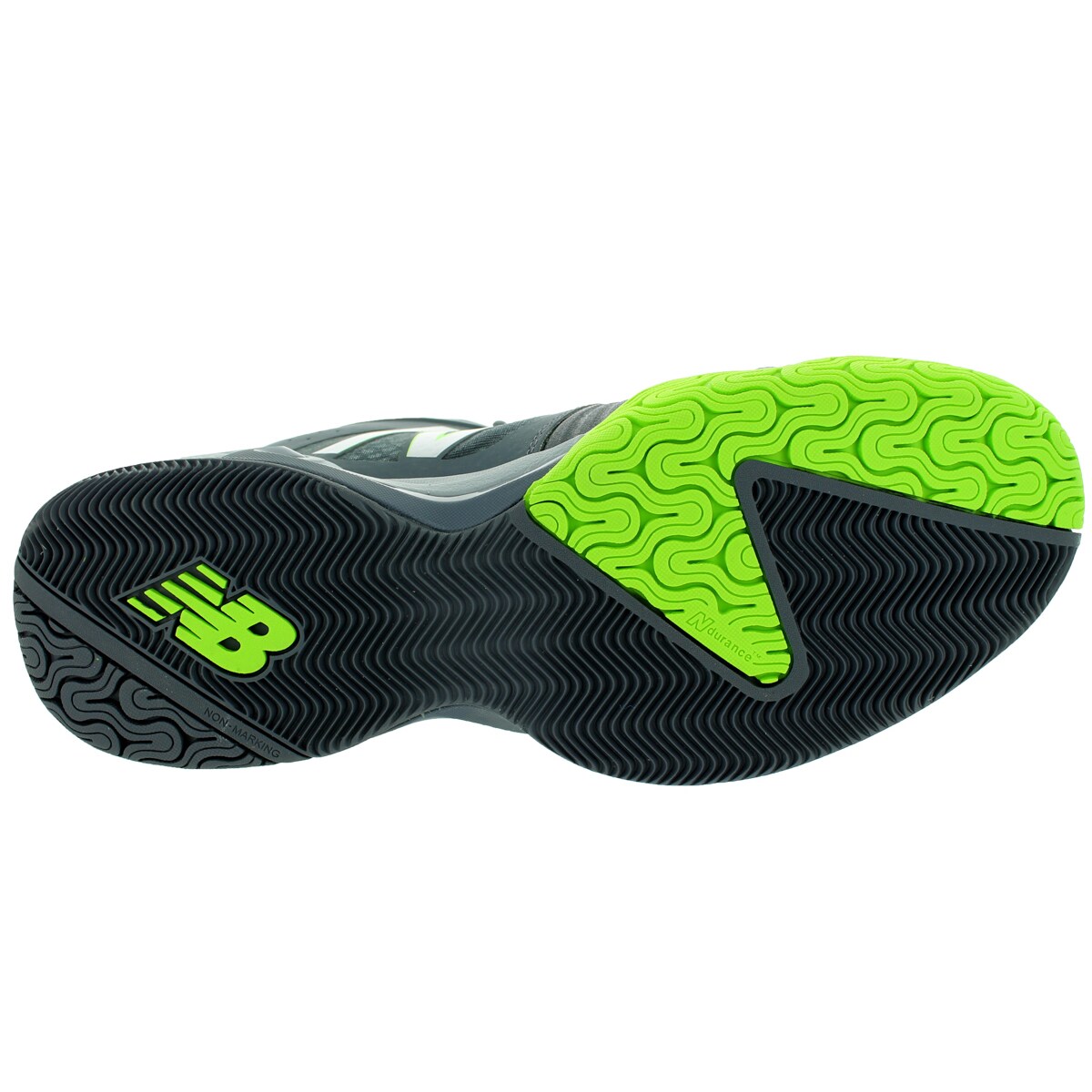 lime green and black tennis shoes