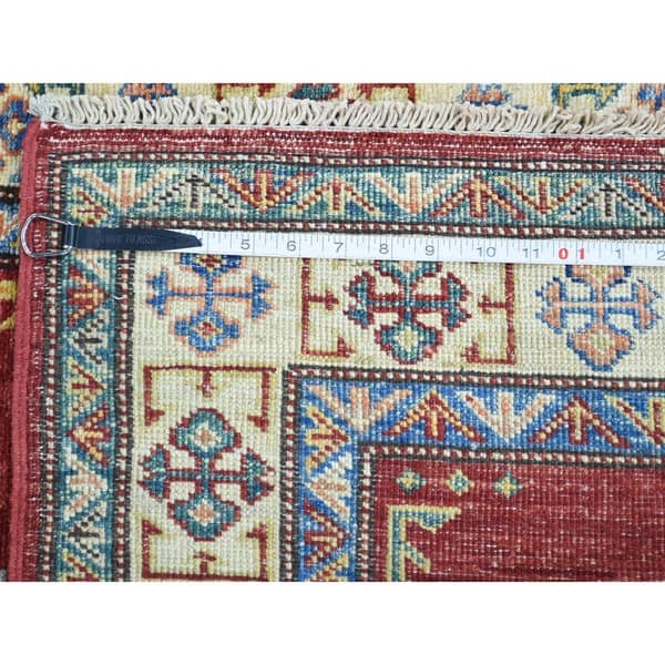 Hand-Knotted Red Super Kazak Runner Tribal Design Rug (2'8x19') - Bed ...