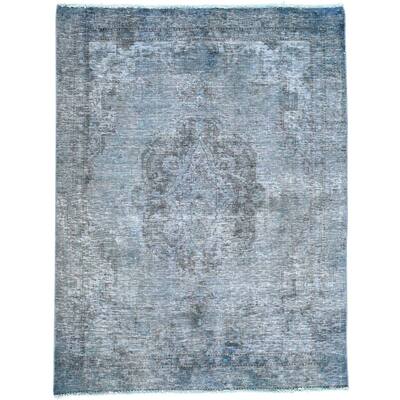 Hand-Knotted Overdyed Persian Sarouk Oriental Rug (4'5x5'10)