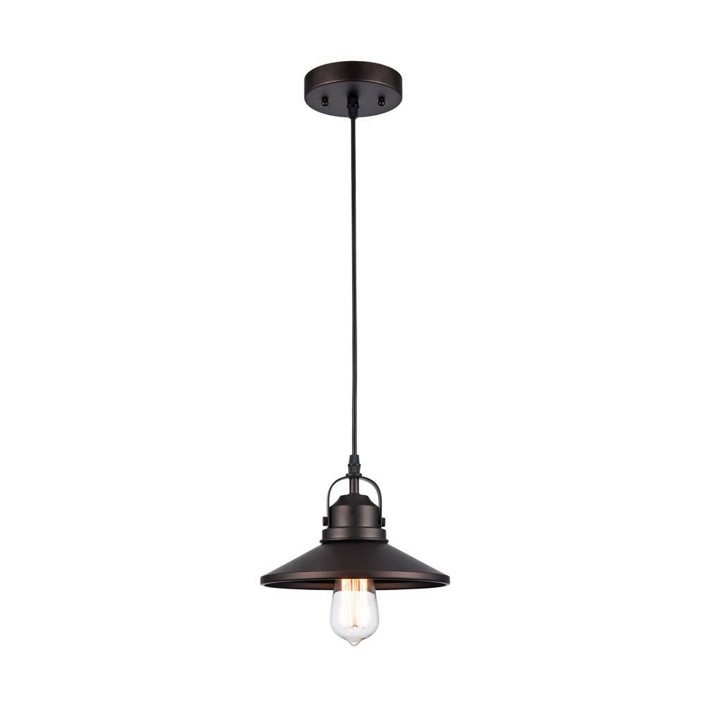 Industrial 1-light Oil Rubbed Bronze Pendant